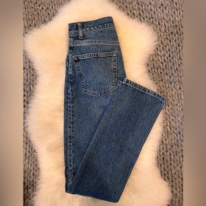 Reformation Palermo Destroyed High Waisted Straight Leg Jeans
